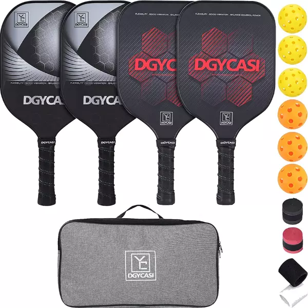 YC DGYCASI Carbon Fiber Pickleball Paddles Set