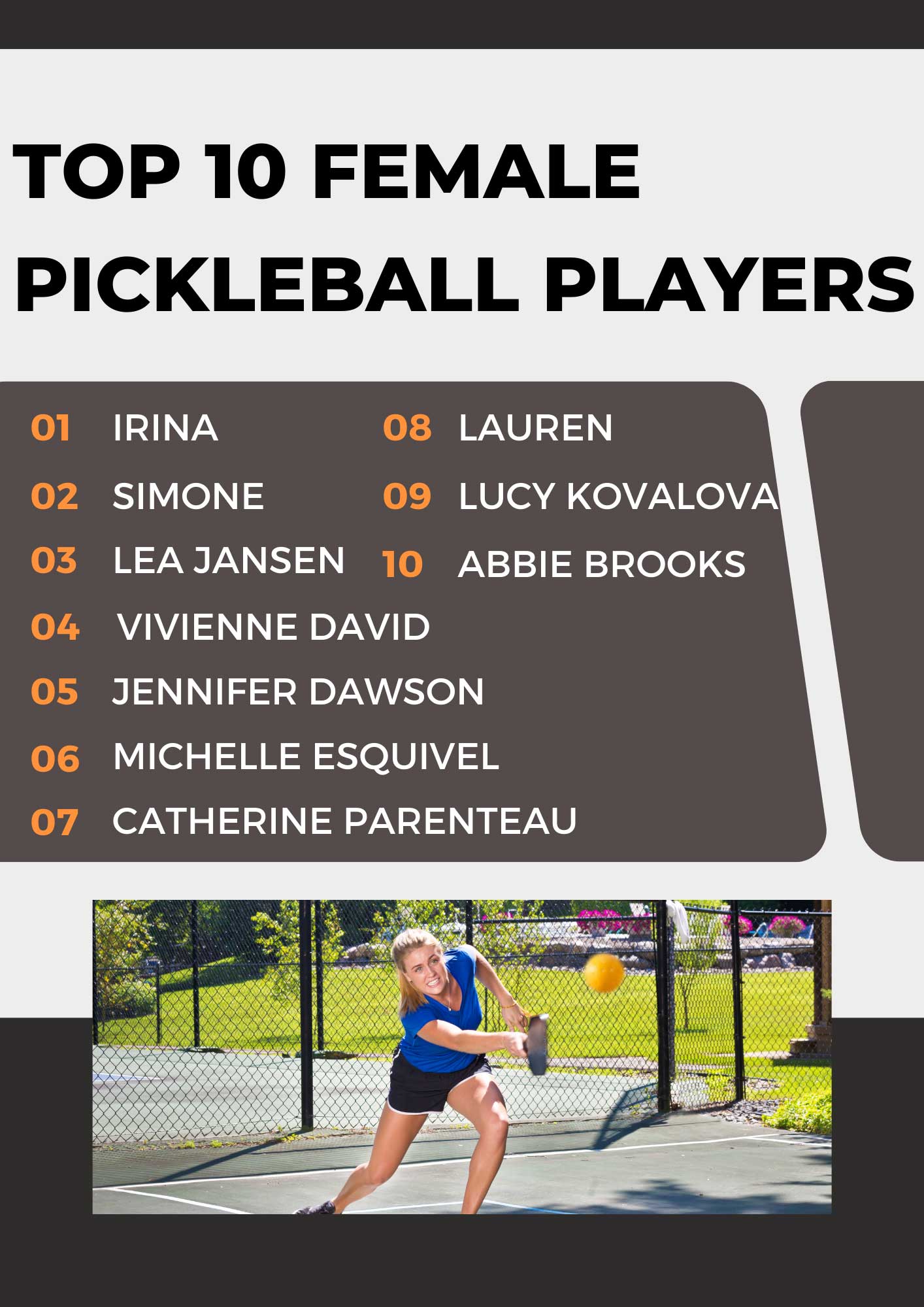 Top 10 Female Pickleball Players [2023 Updated] Pickleball Hop