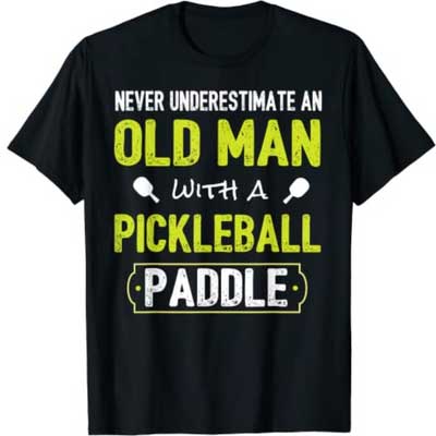 Old Man With a Pickleball Paddle